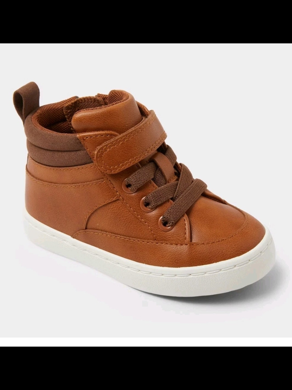 Toddler High-Top Aidan Sneaker in Brown Choose Size